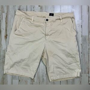 AG Adriano Goldschmied Men's Size 38R Trouser Shorts Cotton Cream